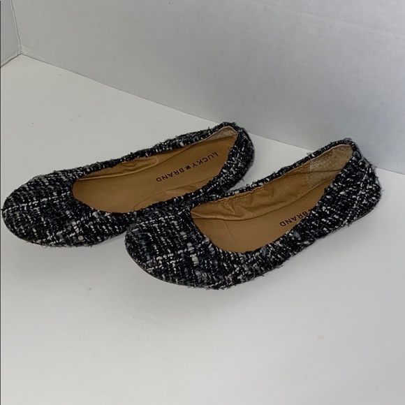 Lucky Brand Shoes - Lucky Brand black, white textured flats 6M/36